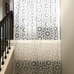 West elm rosette tile burnout curtain—set of 2